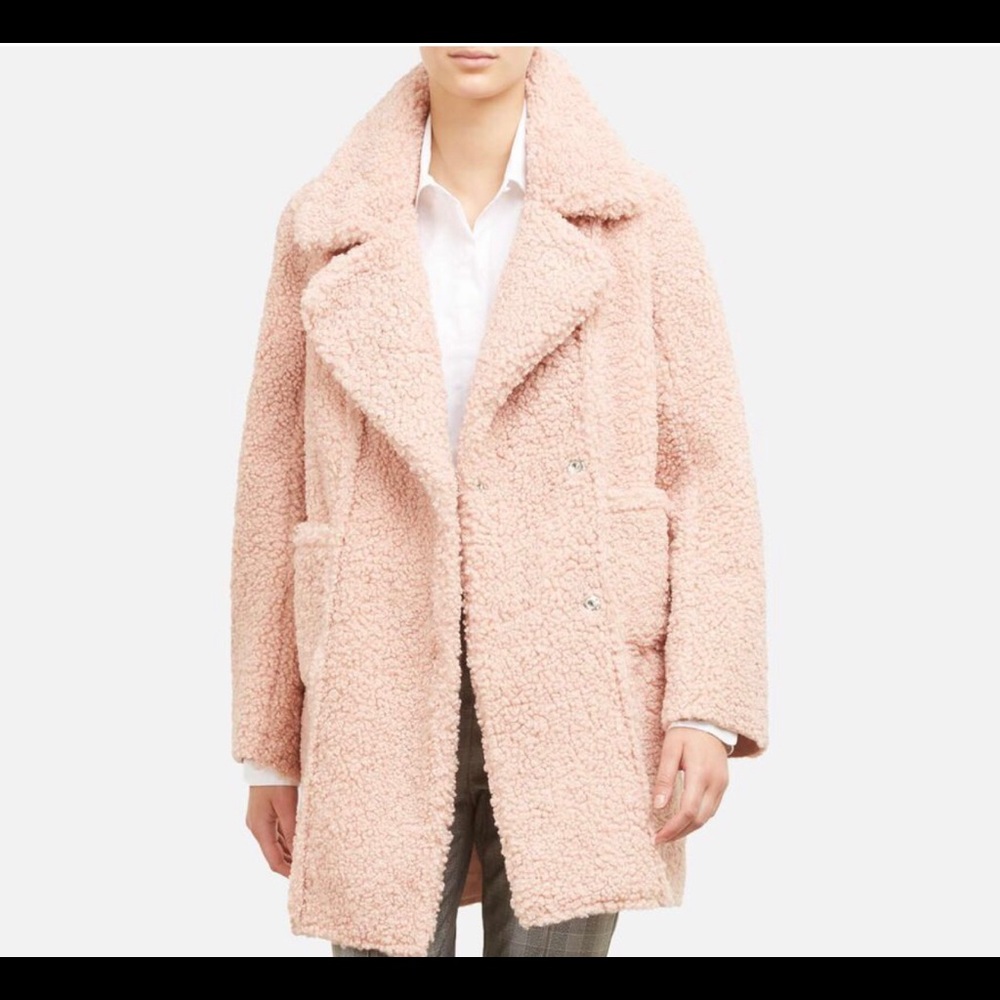KENNETH COLE Faux Fur Shearling Coat